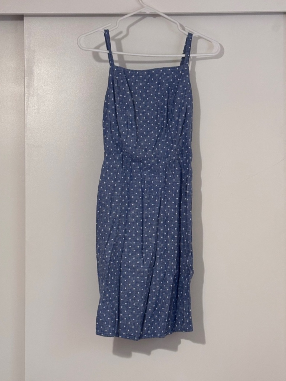 Chambray Polka Dot Dress